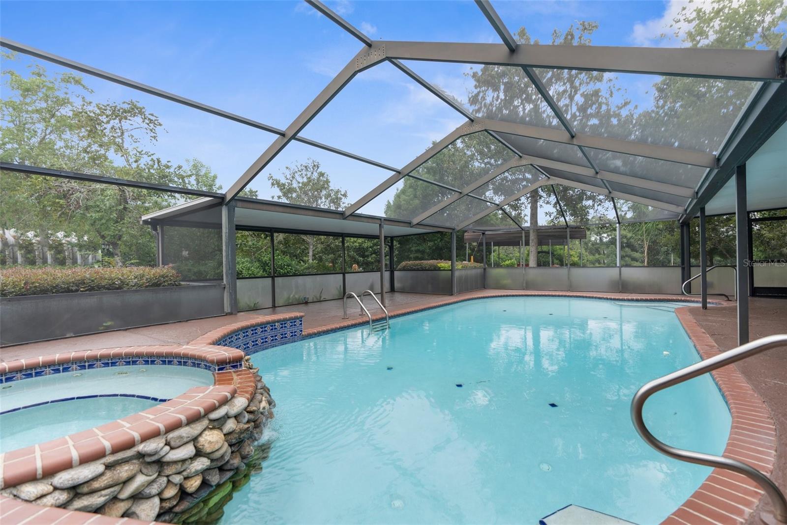 Custom pool with Spa