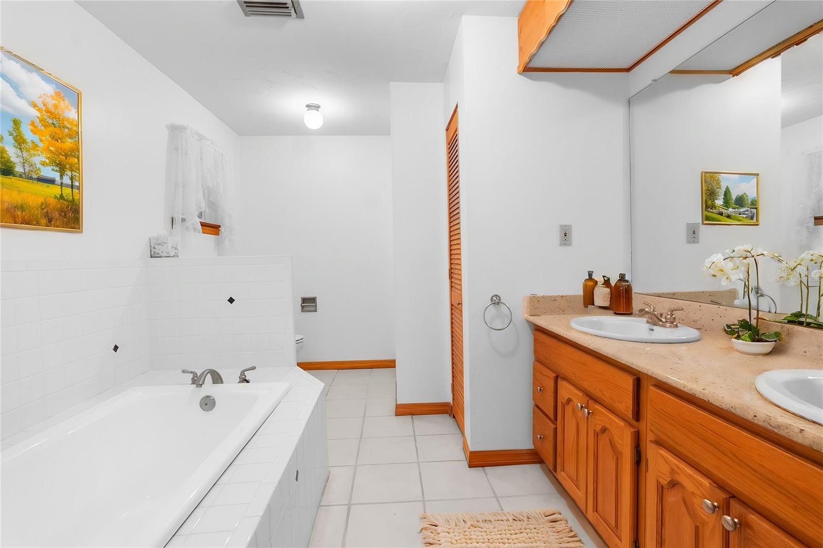 Virtually staged bathroom