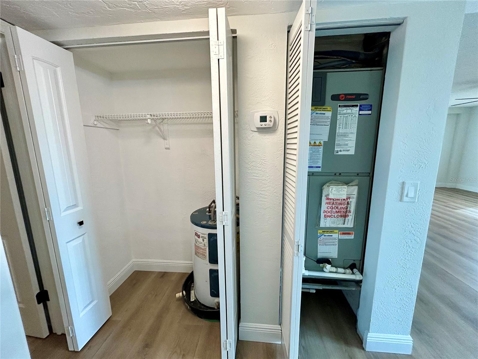 Hallway Closets w/ A/C & Water Heater