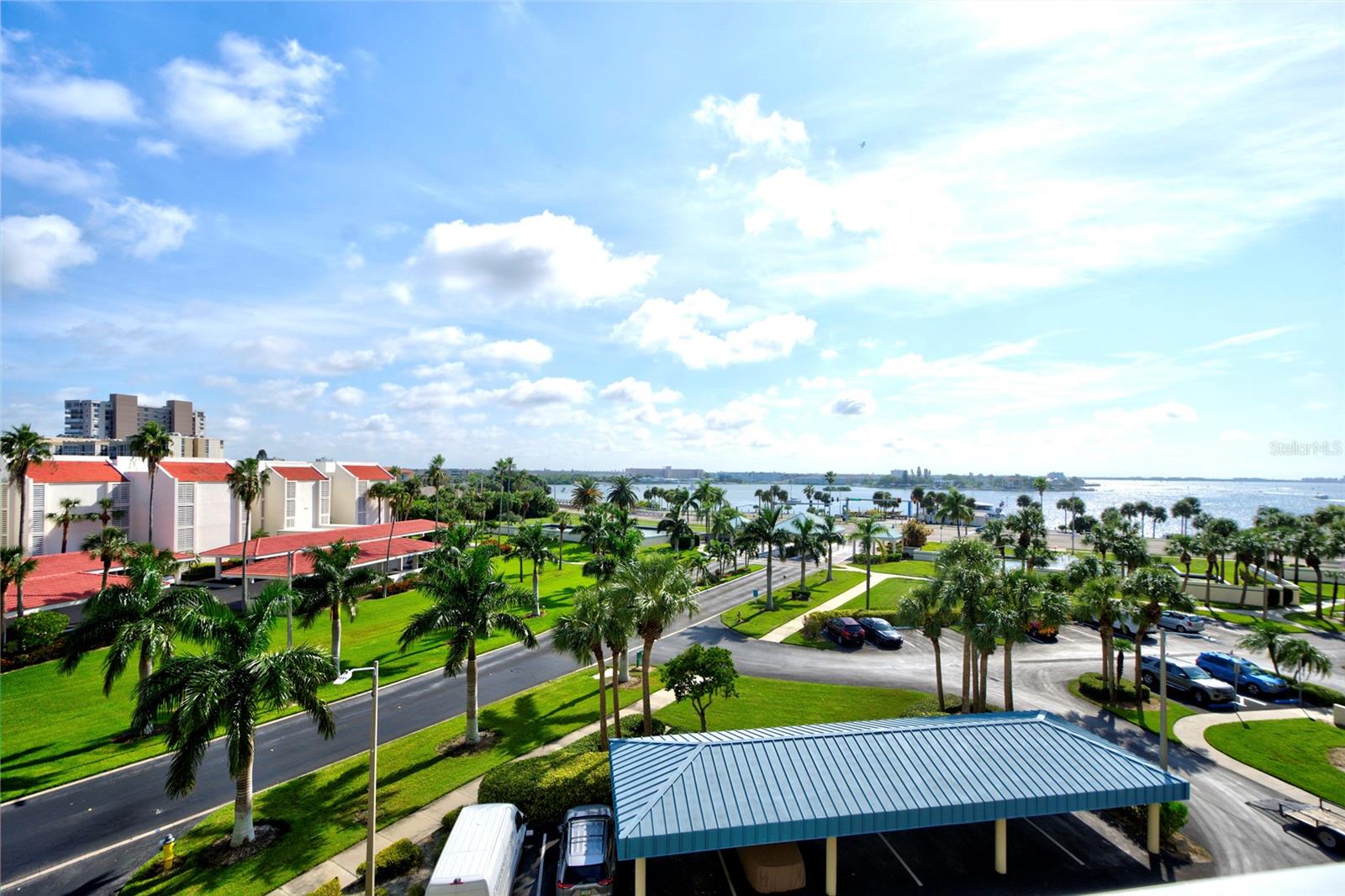 View from walkway in front of condo