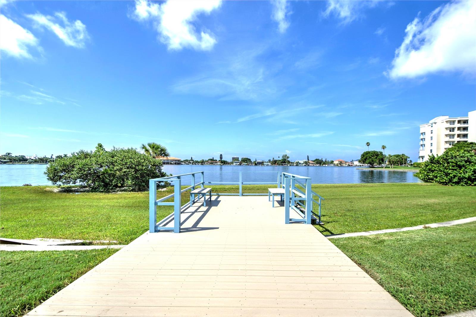 Sitting area on waterfront