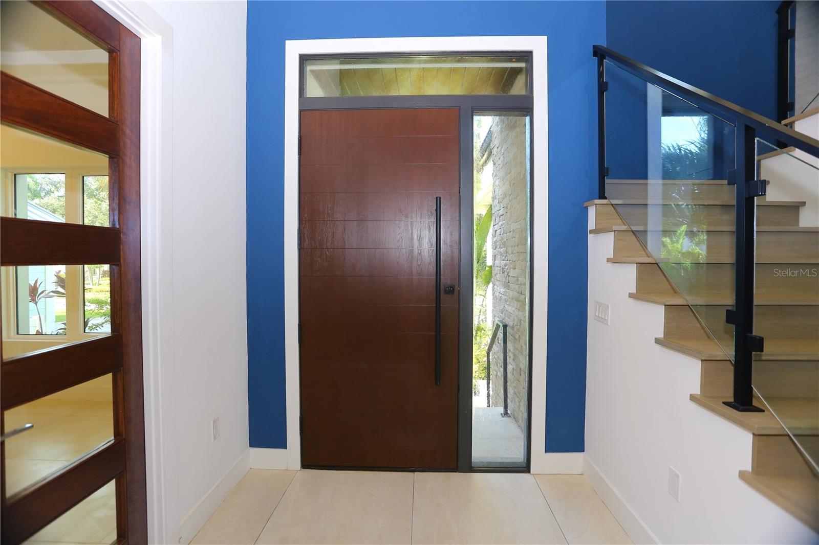 Looking out from the bonus room towards the front door.