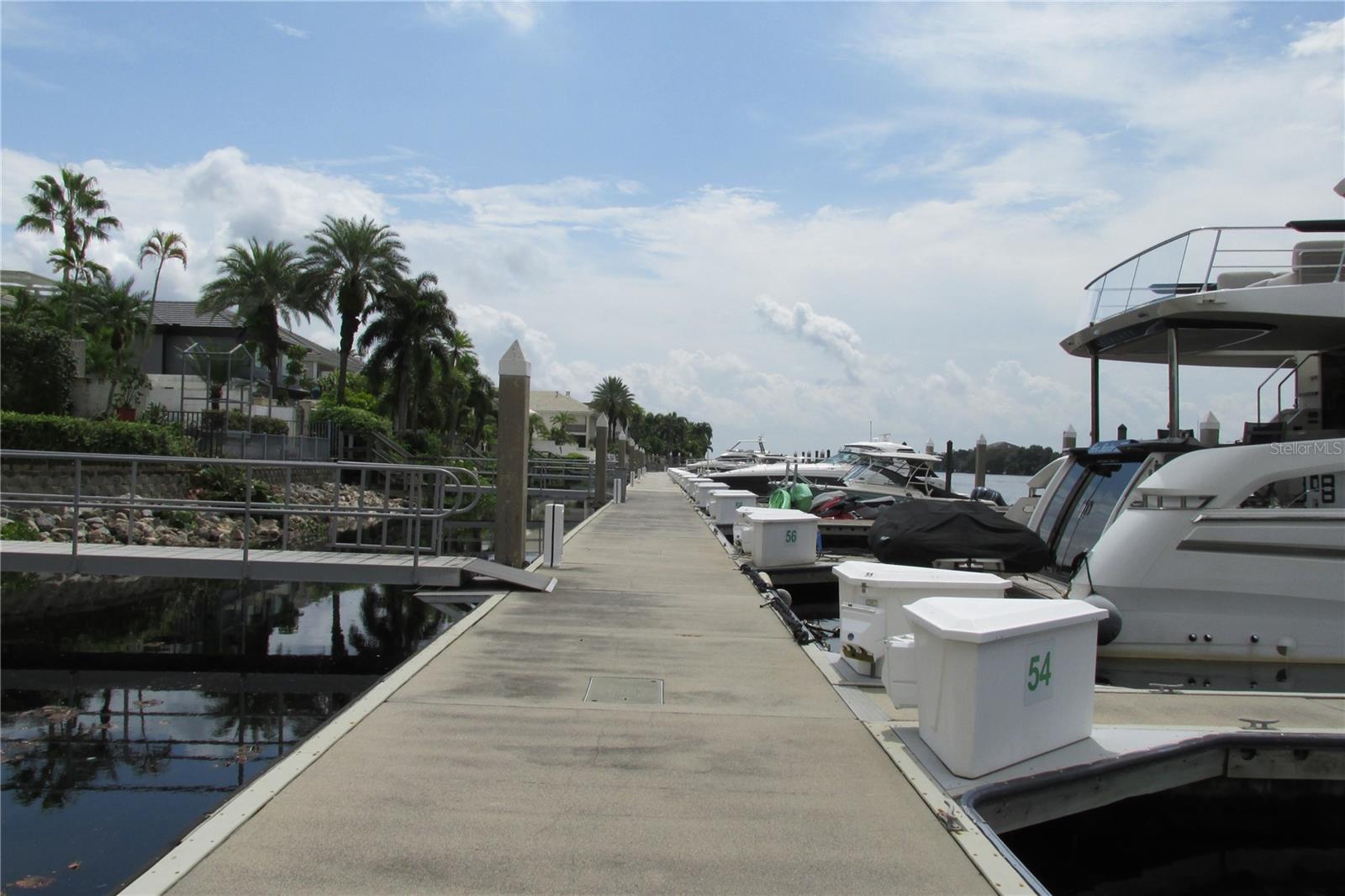 Close to one of the common walk ways for easy access for those not living on the waterfront