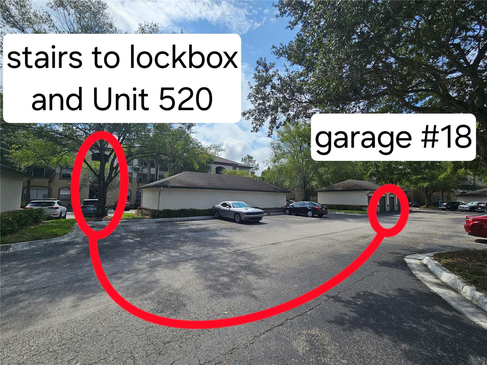 Location of garage #18 from front of 17104