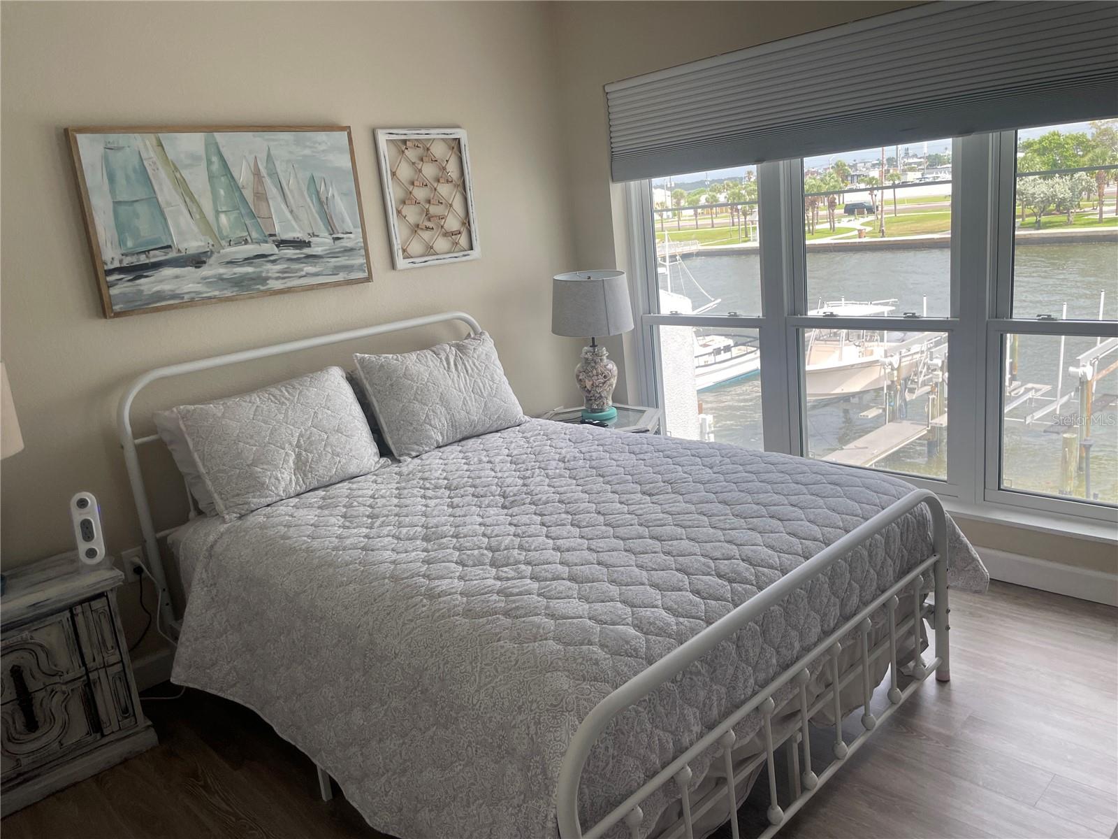 Guest bedroom with lovely water views