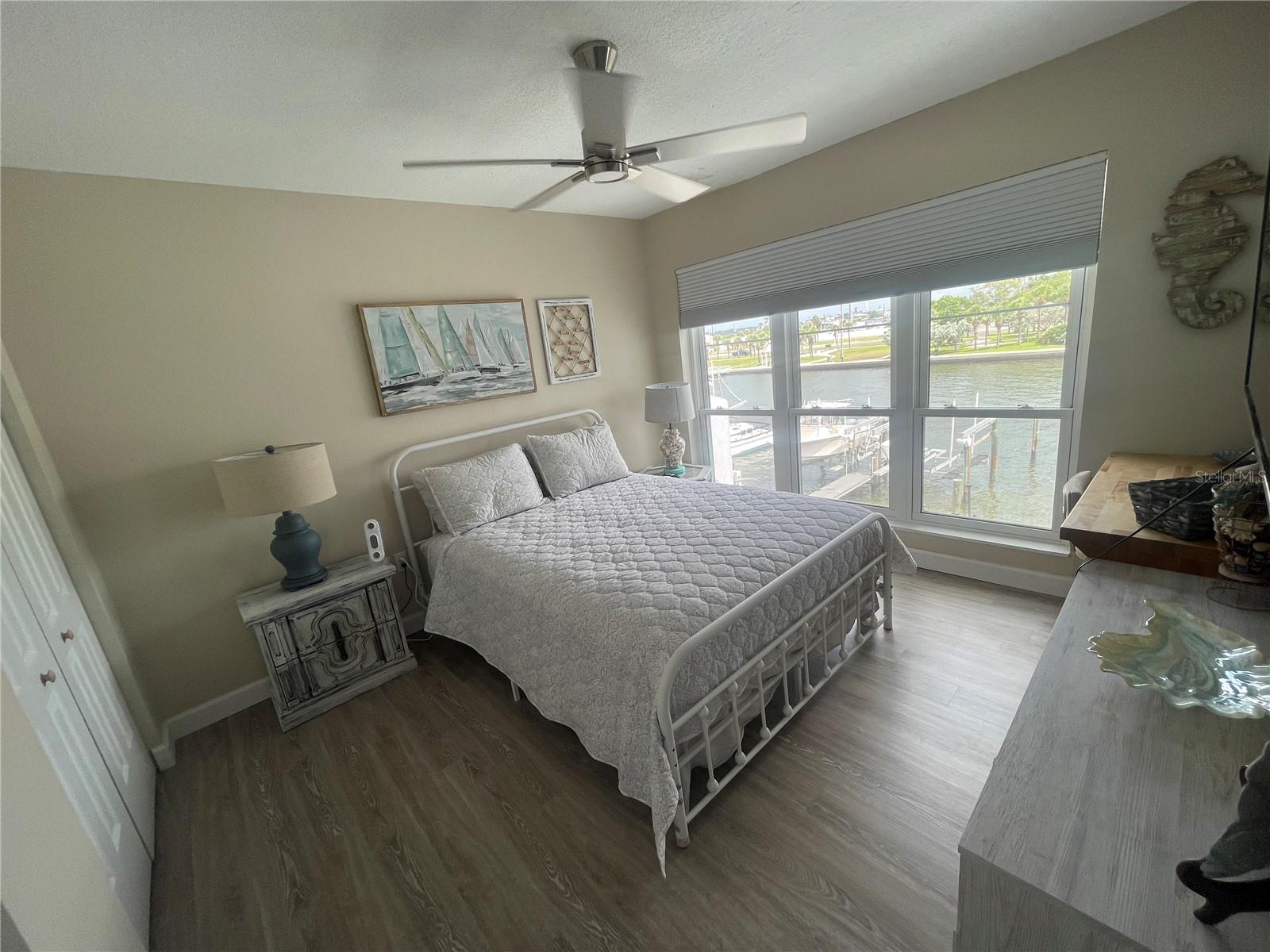 Guest bedroom with lovely water views