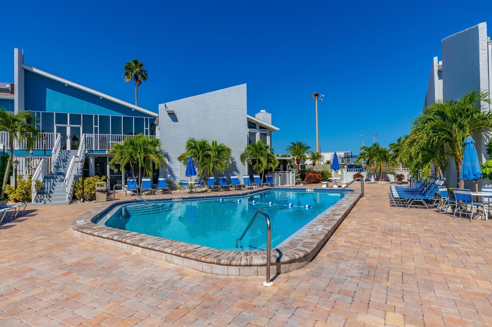 Clubhouse  and  heated pool.