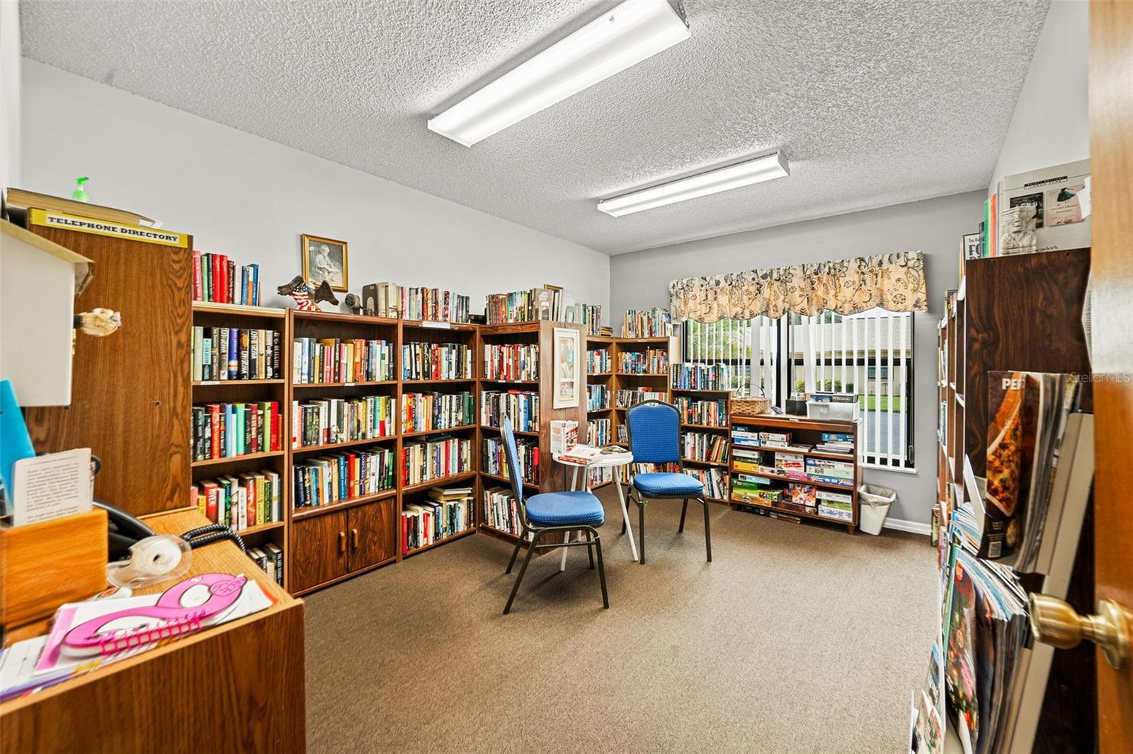 Community clubhouse library