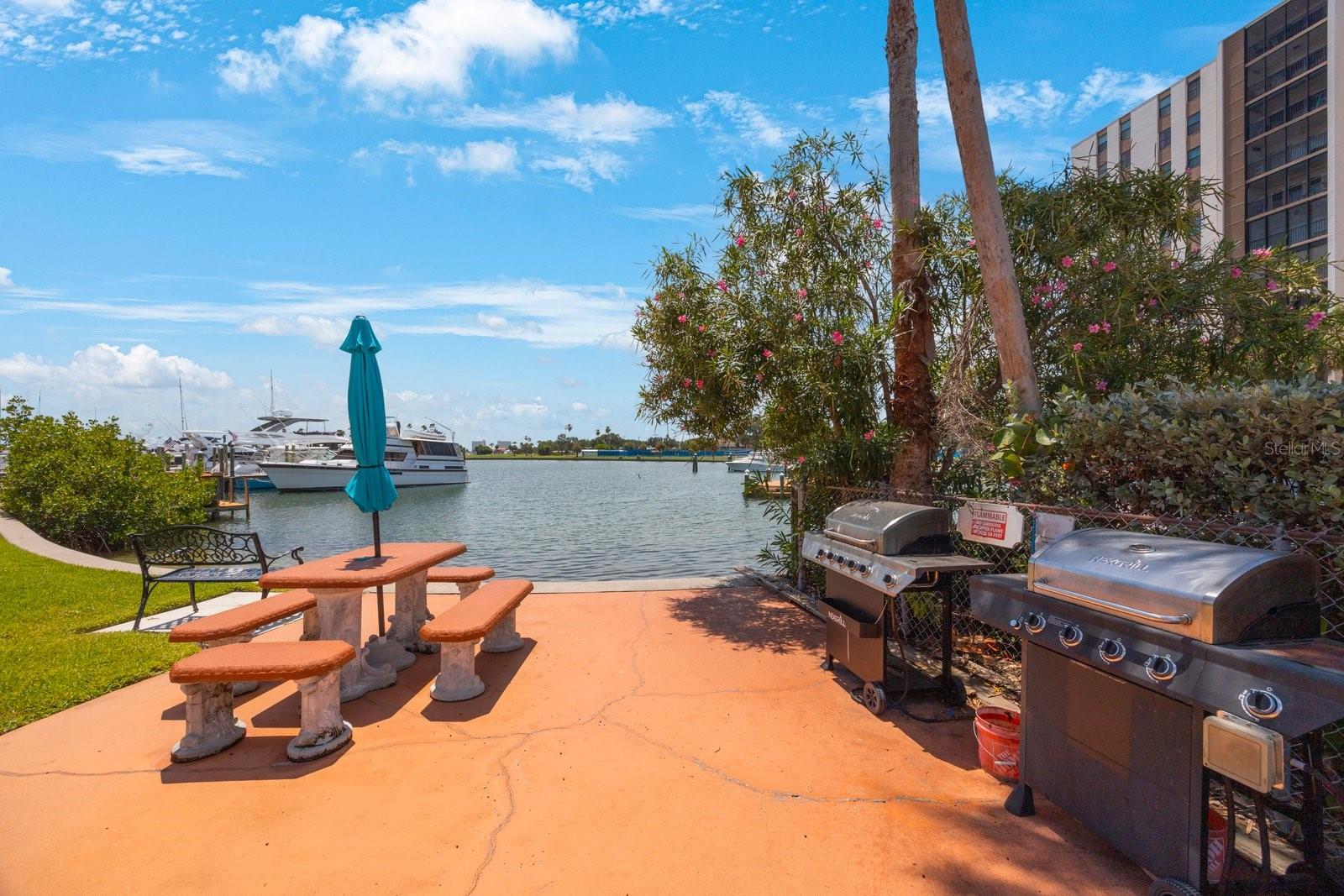 Community Picnic and Grilling Area on the Water