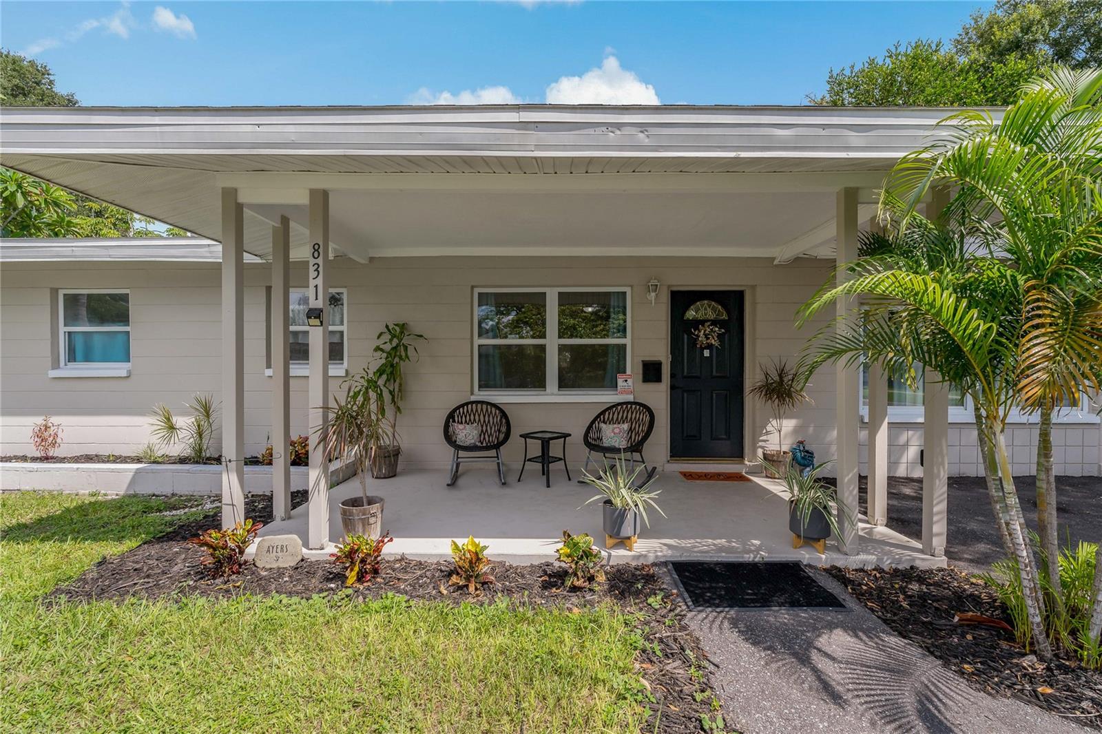 Relax on the covered front porch!