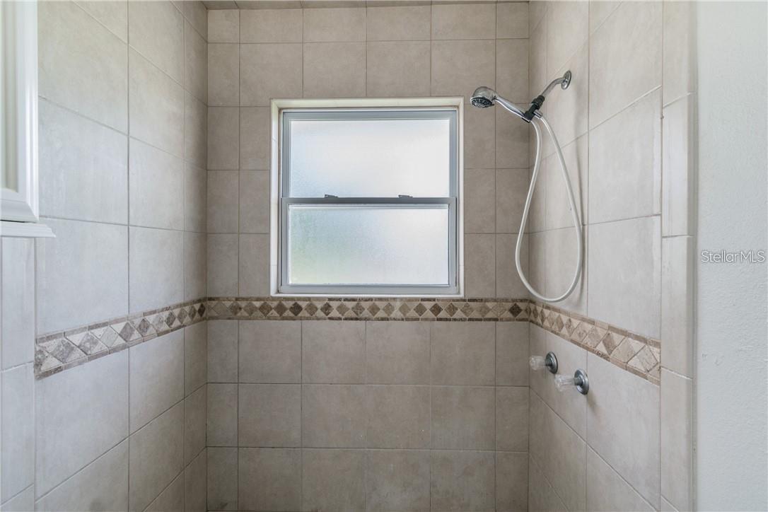 Walk-in shower in 2nd bathroom.