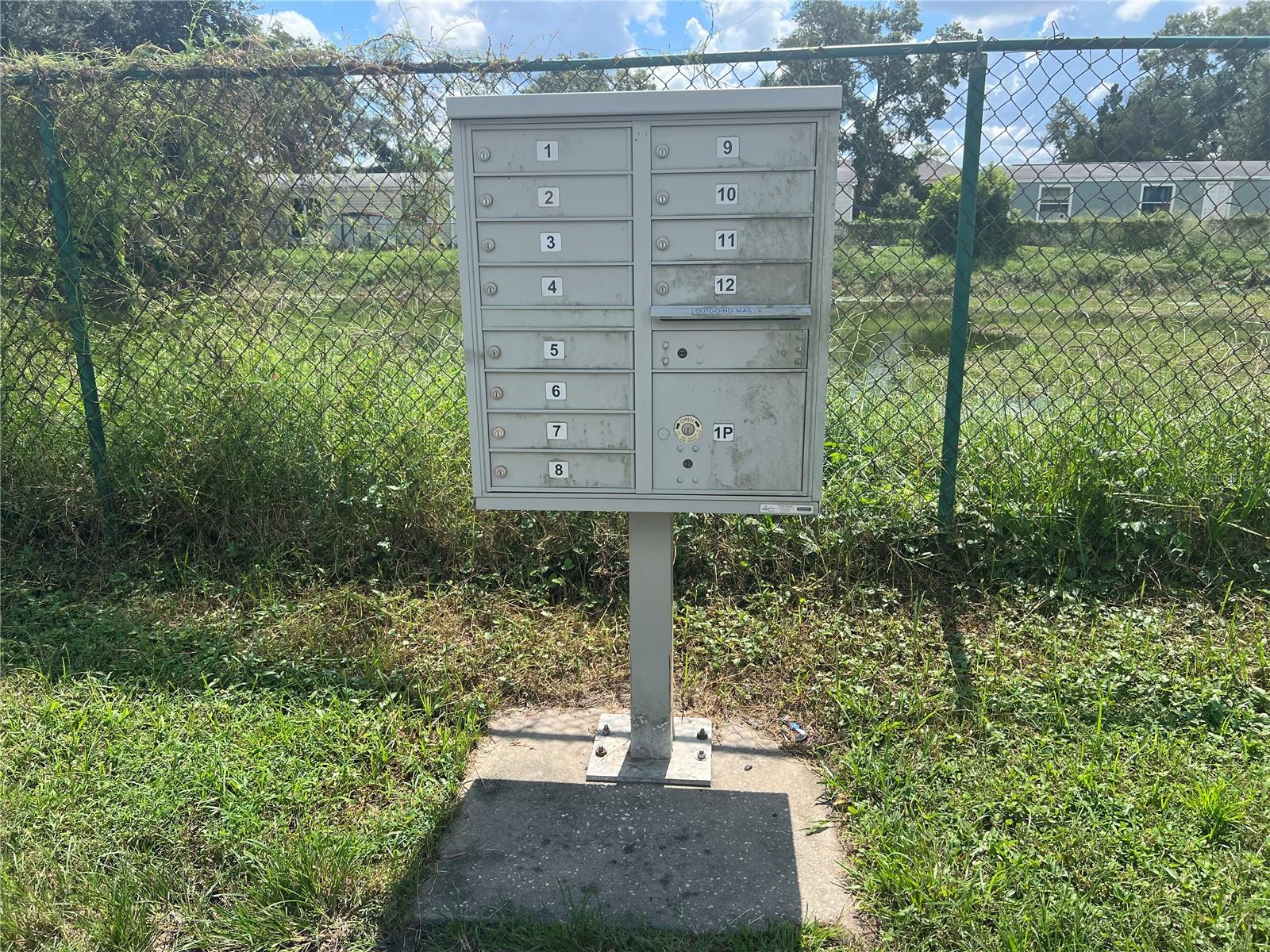 Mailbox conveniently located right across the street.