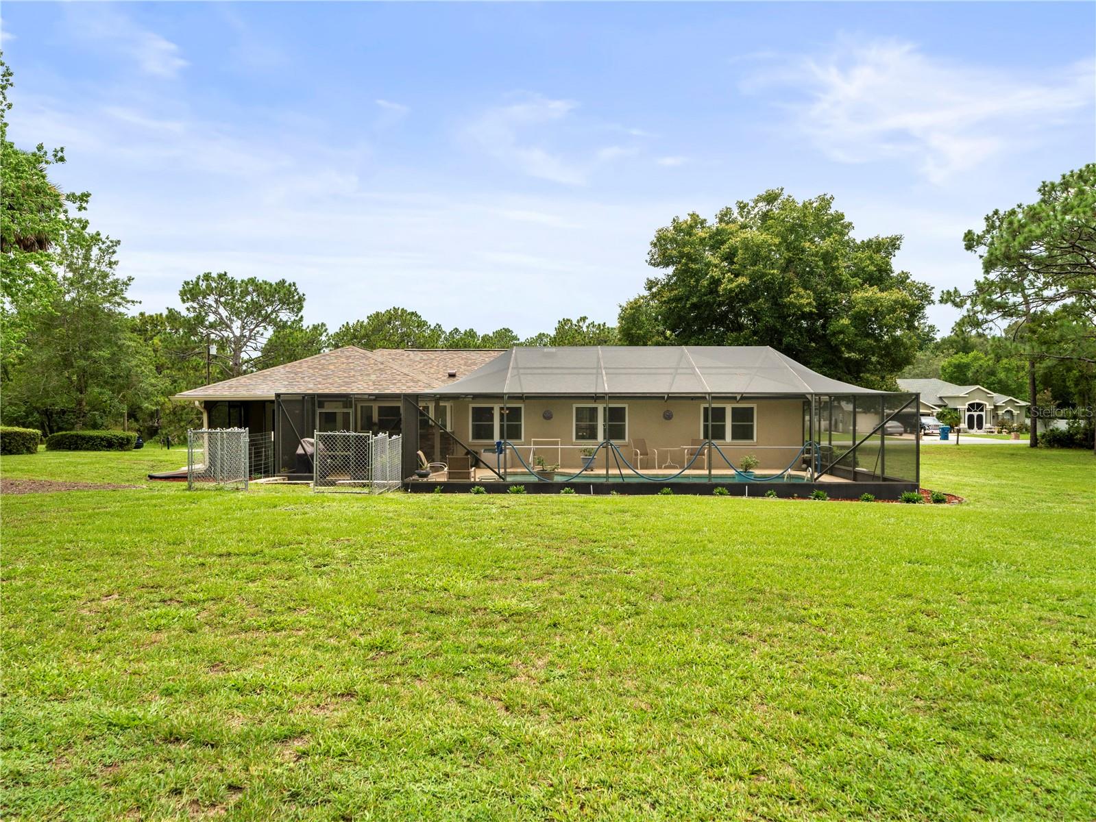 Rear view of home