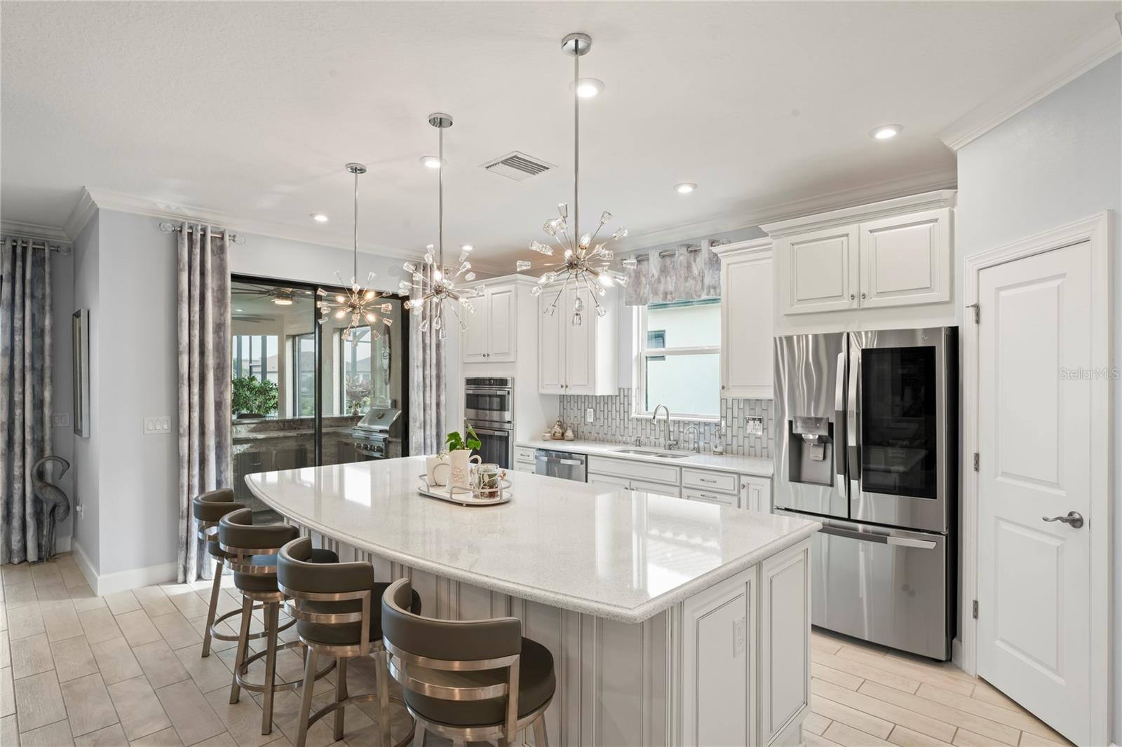 view of kitchen upon entering