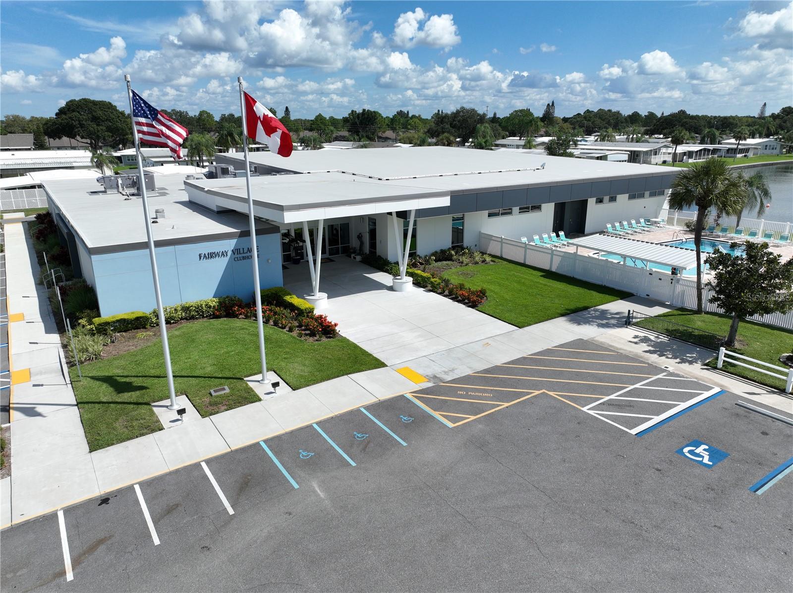 Drone photo of clubhouse