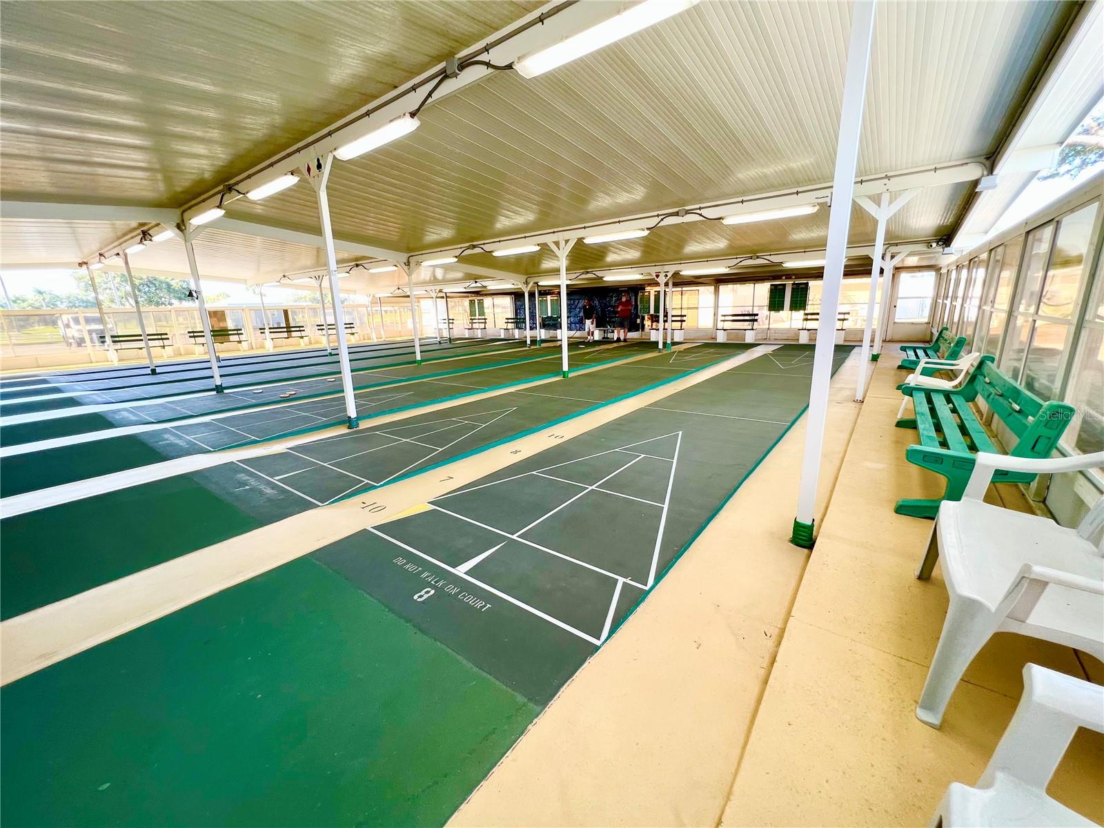 Covered Shuffleboard courts