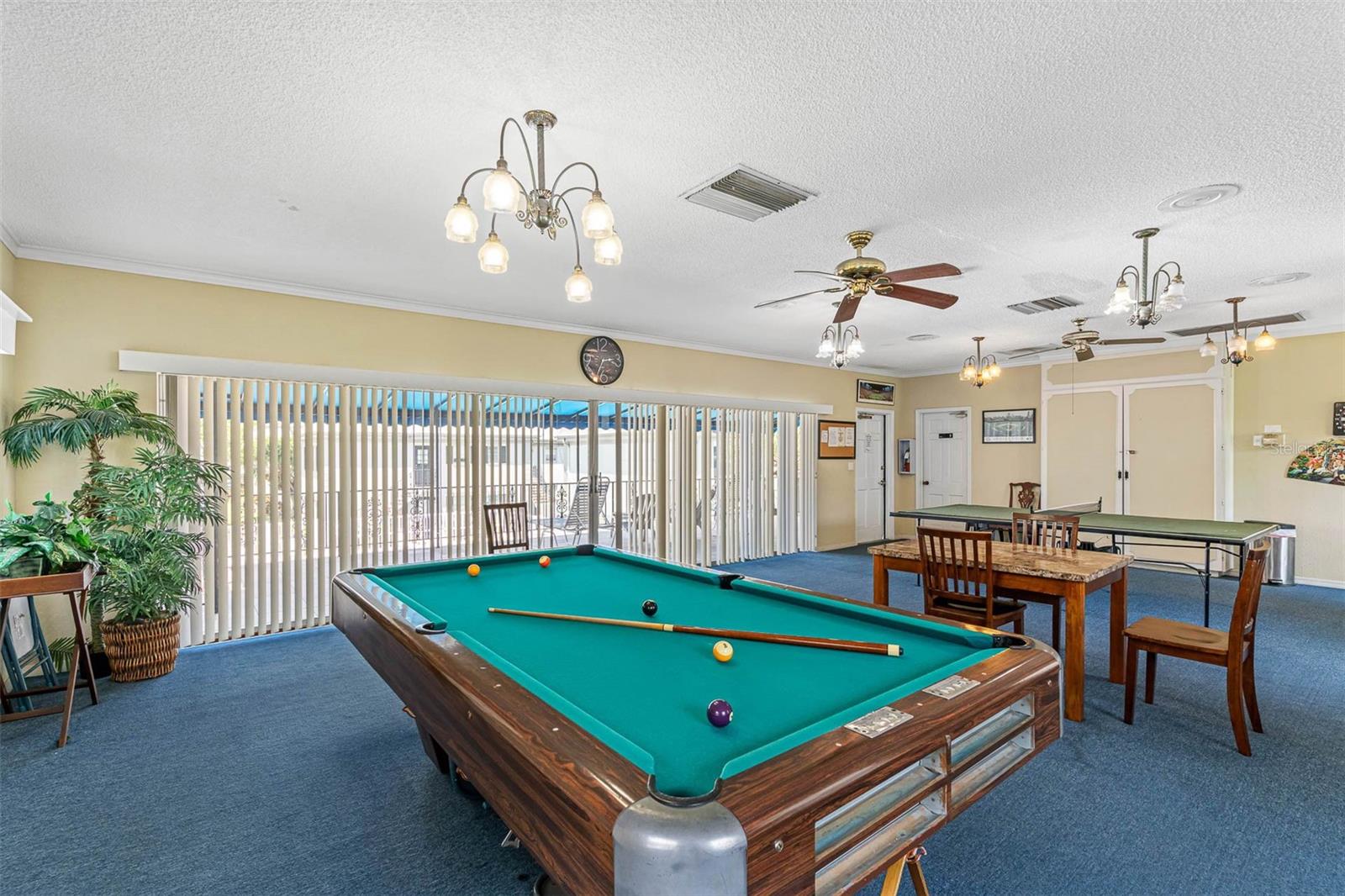 Social Room with a pool table.