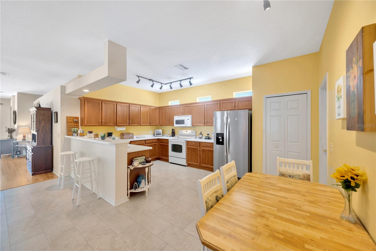 Custom kitchen with pull outs in most cabinets