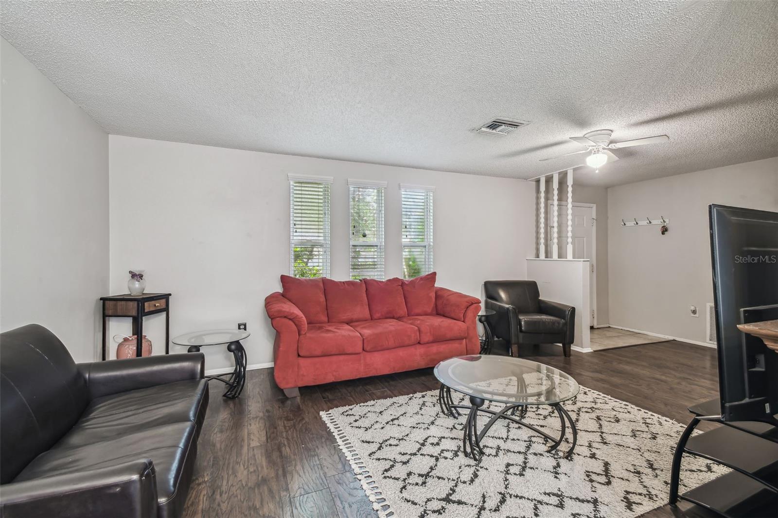 View from dining area to living room