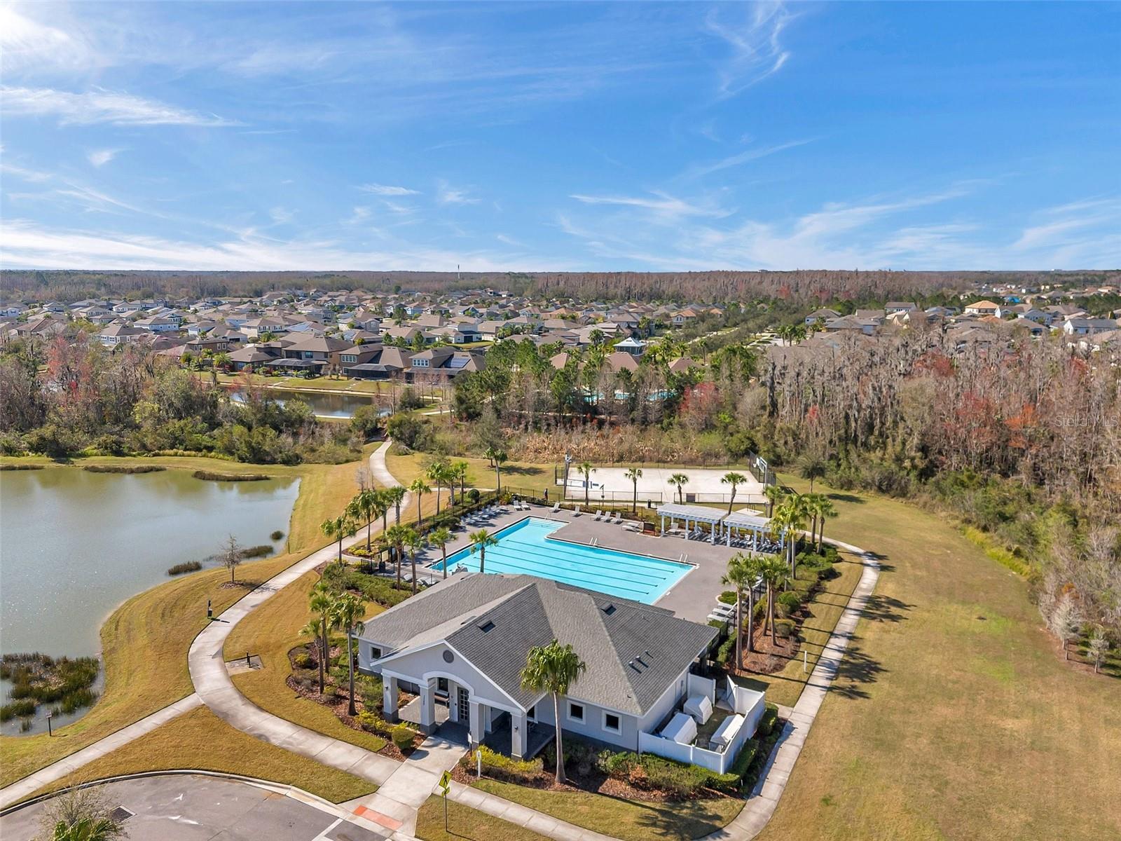 Aerial Second Clubhouseand basket Ball Court