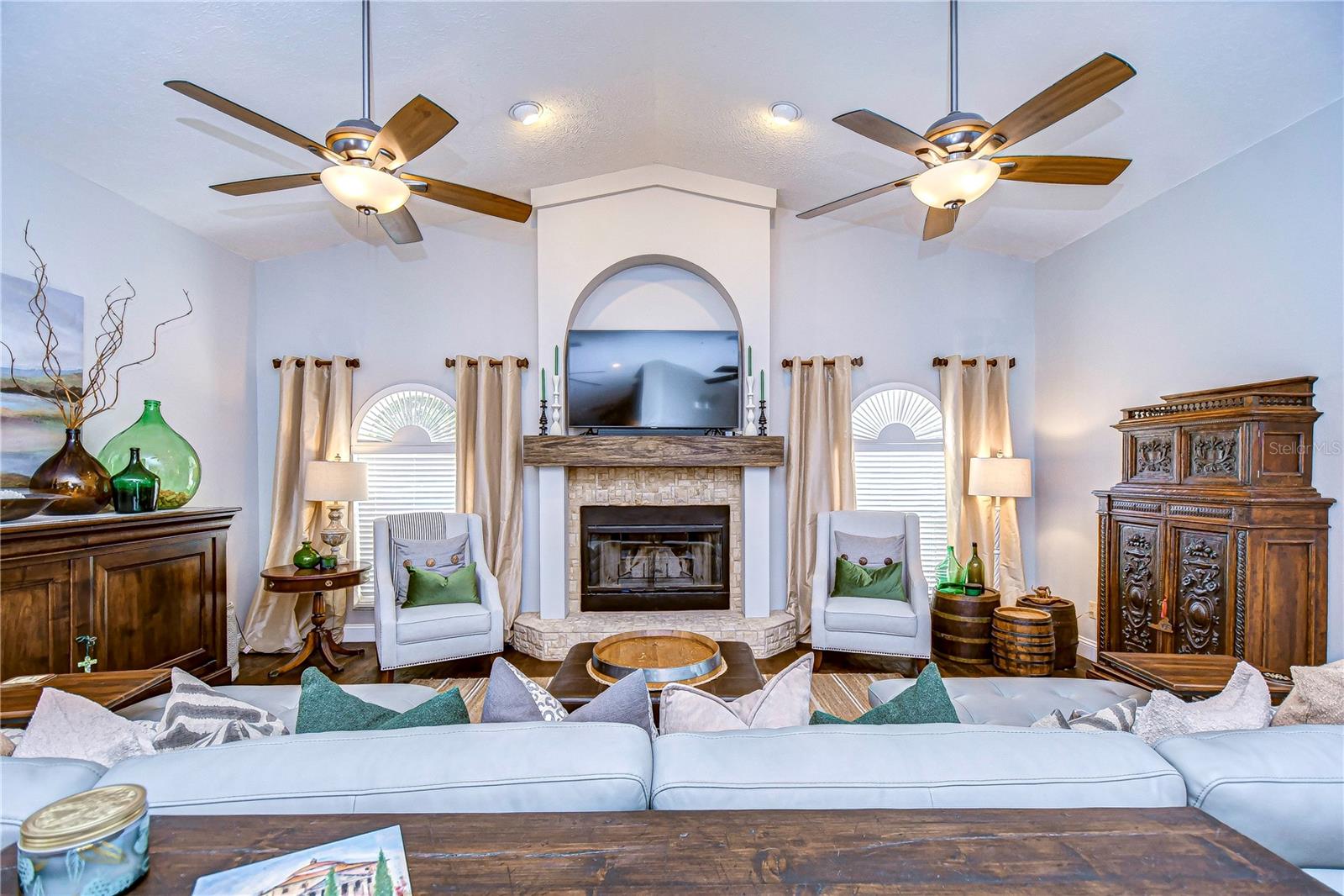 This spacious family room is the perfect spot to spend family time!