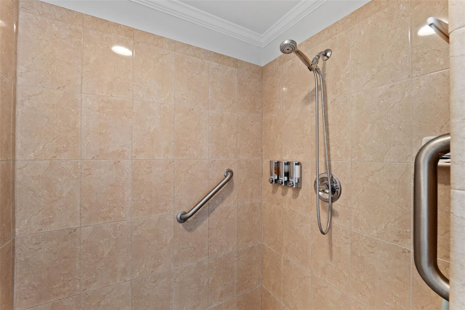 Large Walk-In Shower In Primary Bathroom