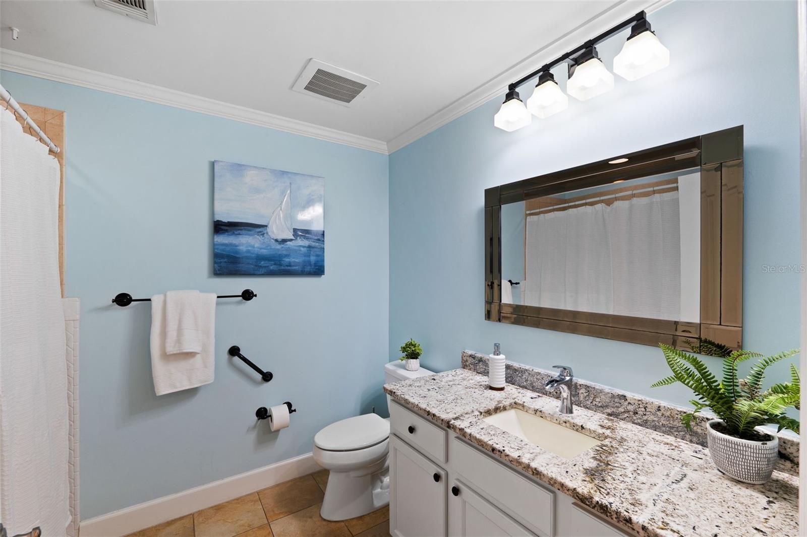 Spare Bathroom. Beautiful updated Granite Countertops