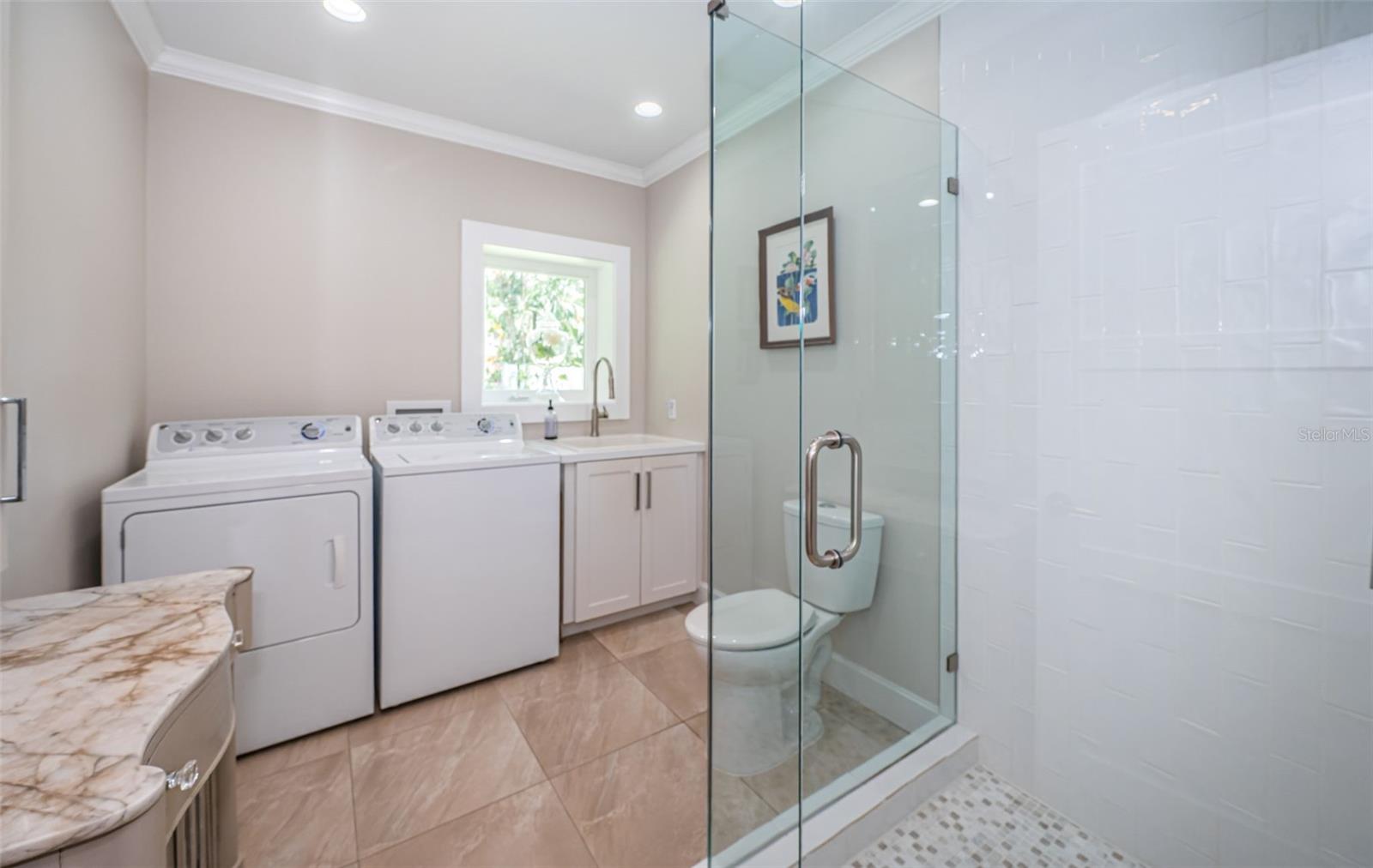 Bathroom two with inside laundry