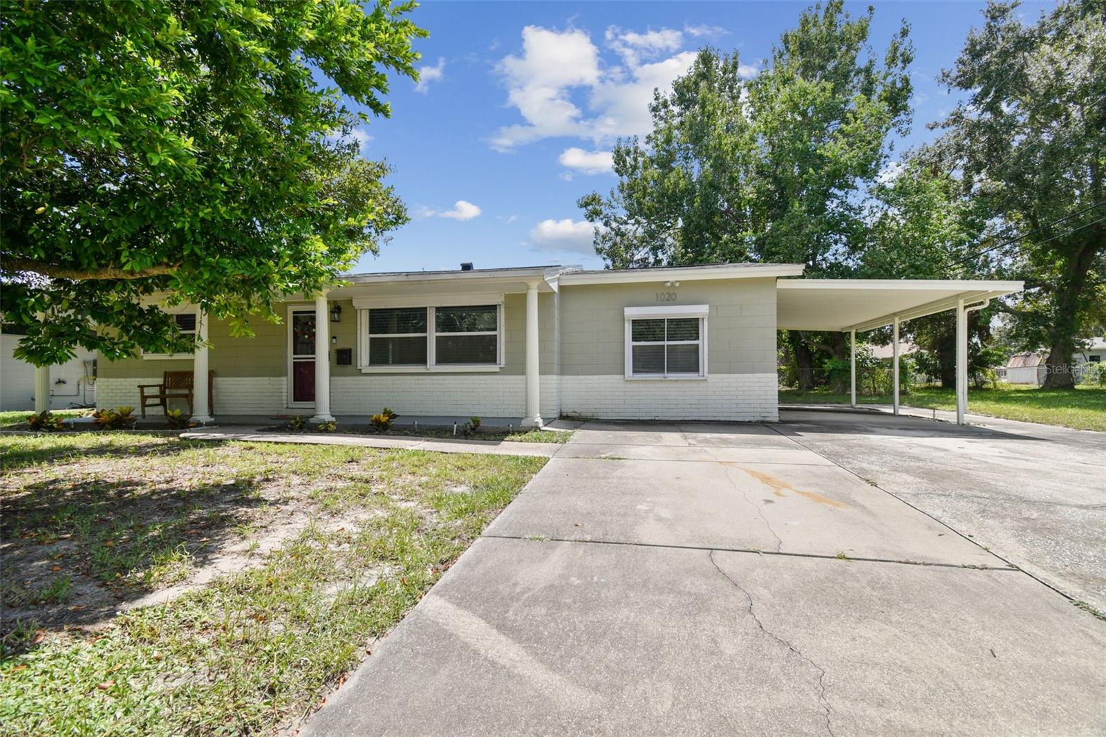 Solid Block Construction Home with Carport