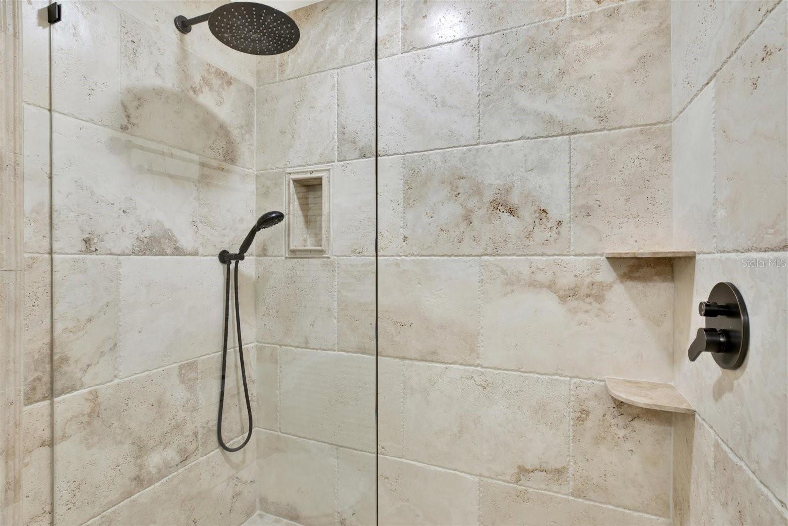 updated walk-in shower