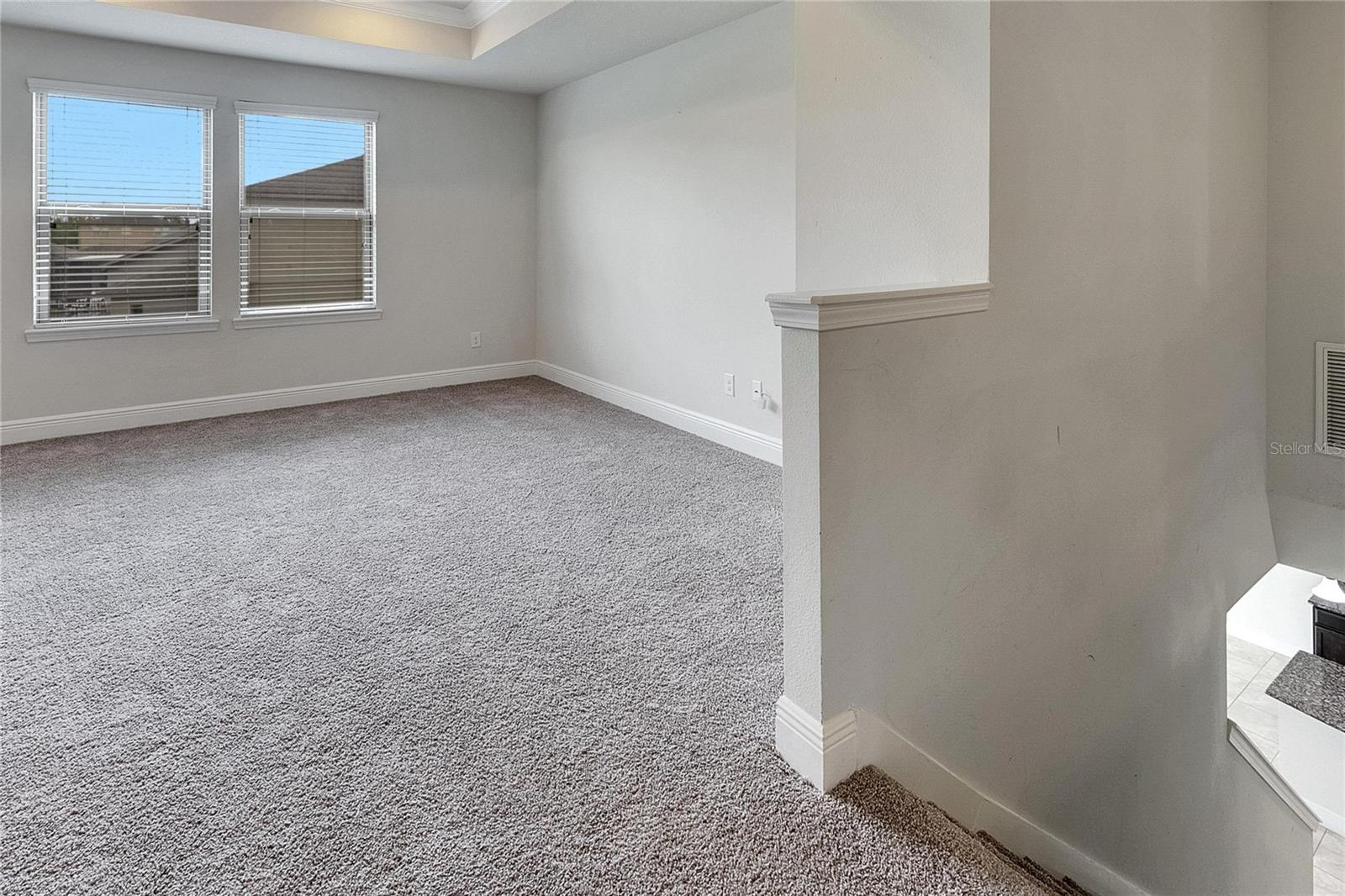 Loft/Entertainment Room/Playroom with Tray Ceiling-Upper Level Off the Staircase