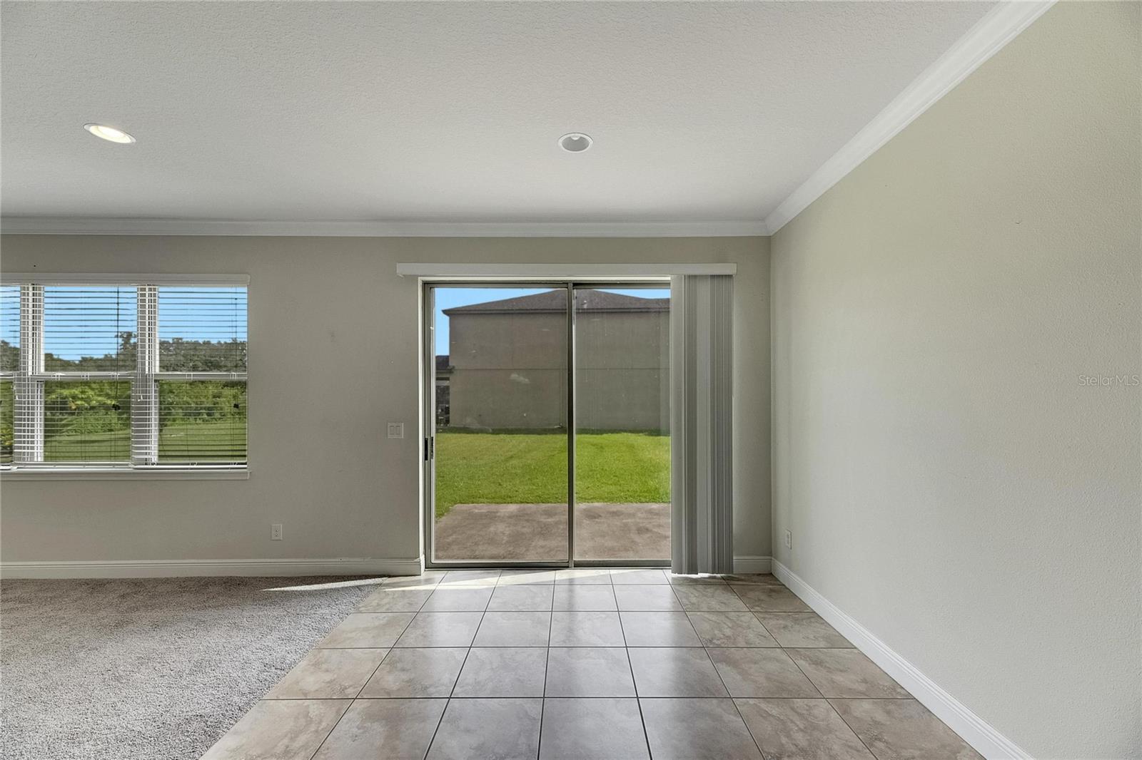 Sliding Door Leading to the Backyard