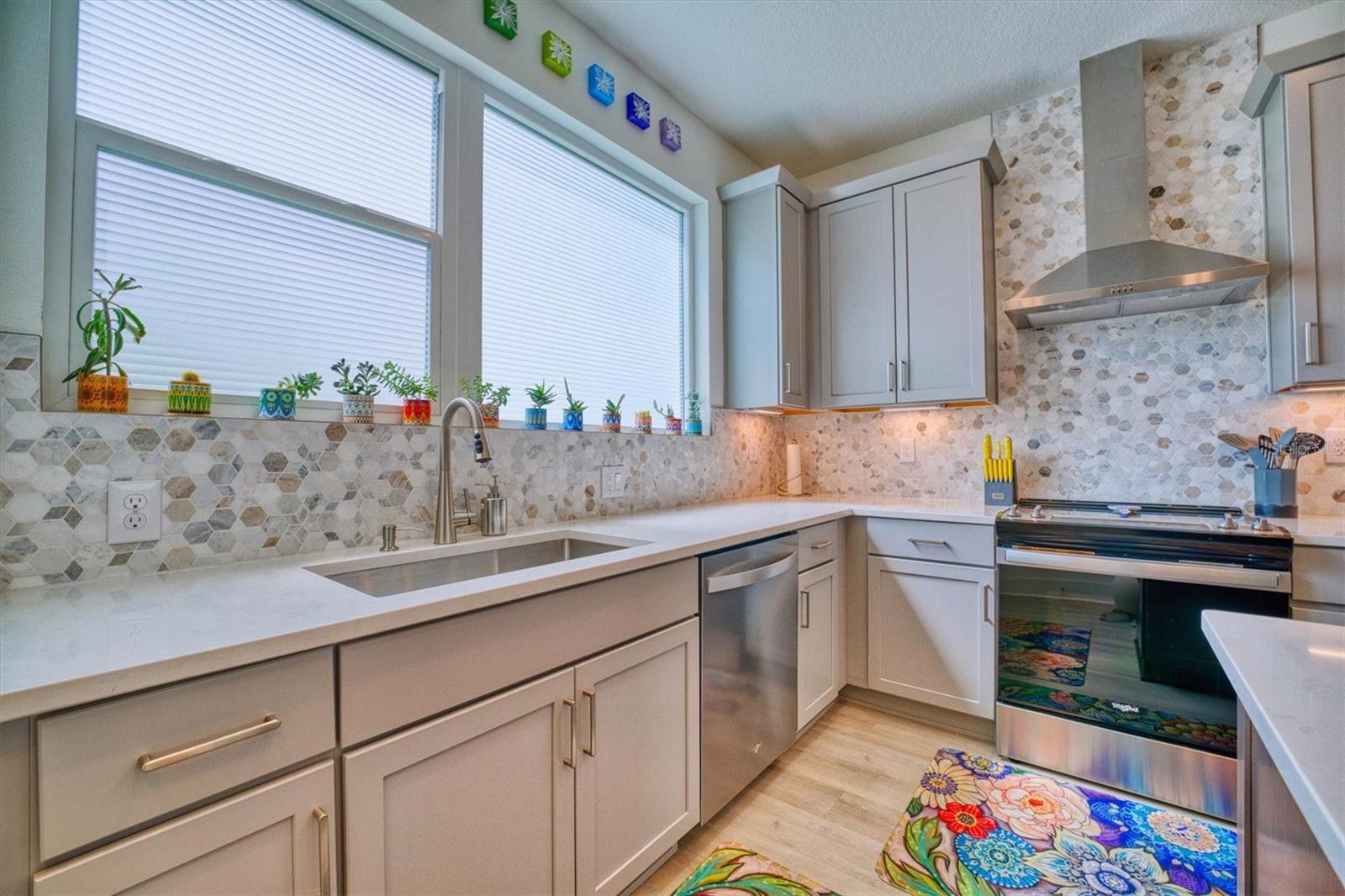 2nd floor - open kitchen area with TONS of natural light