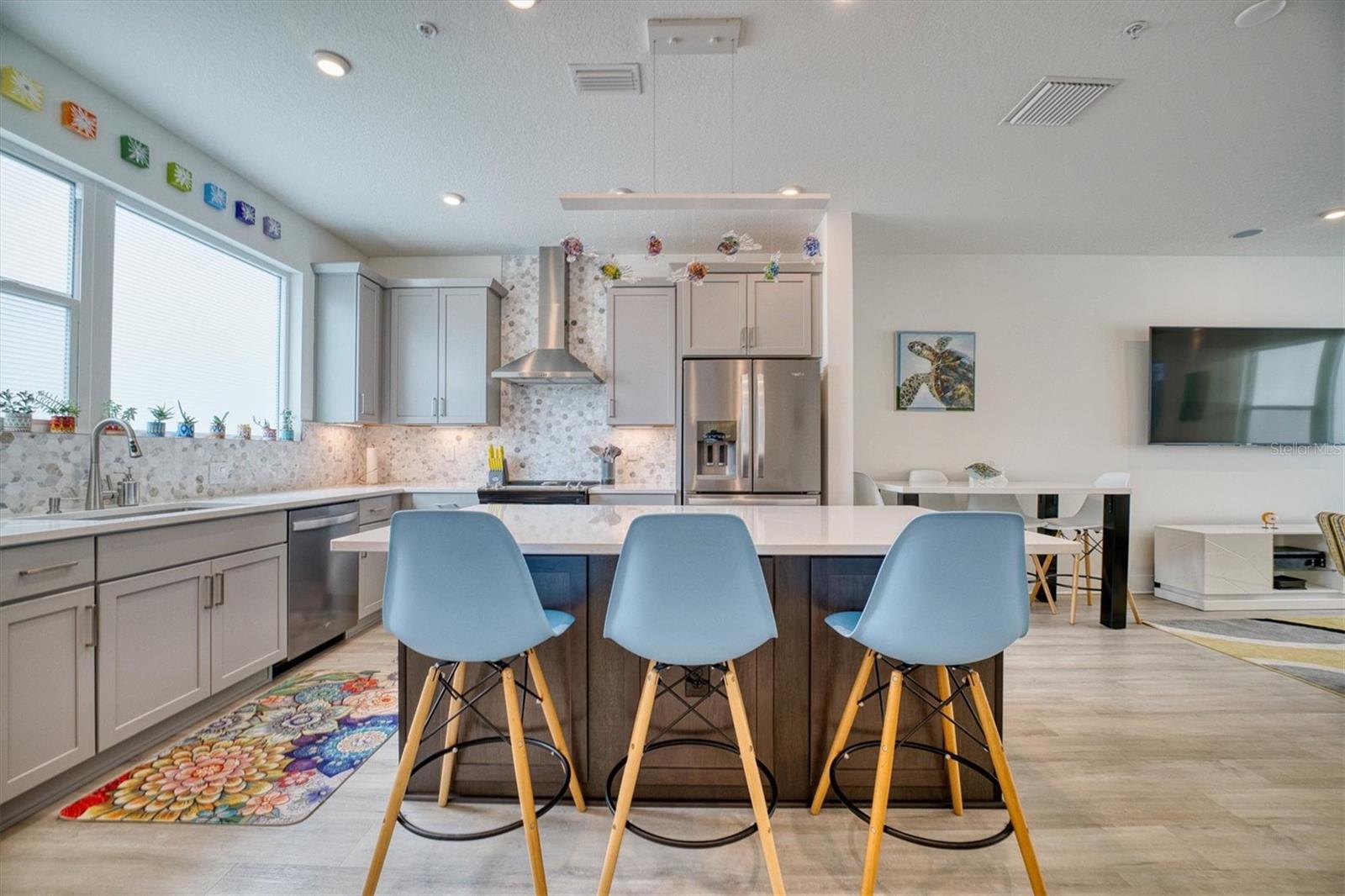 2nd floor - open kitchen area with TONS of natural light