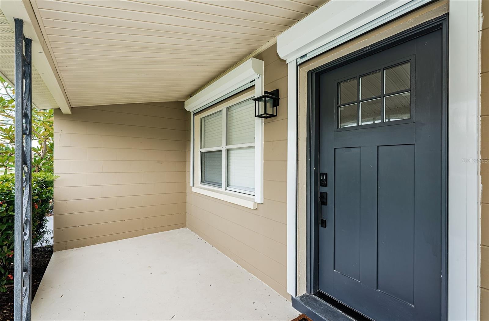 Newly installed aluminum nautiluss roll down shutters.