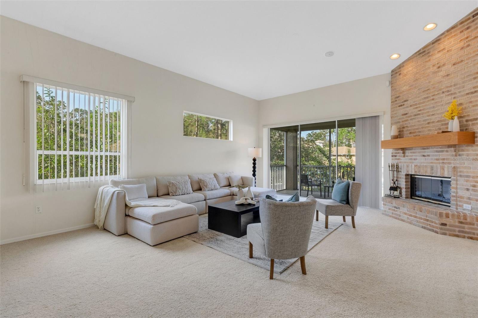 Fireplace is the centerpiece of the family room!