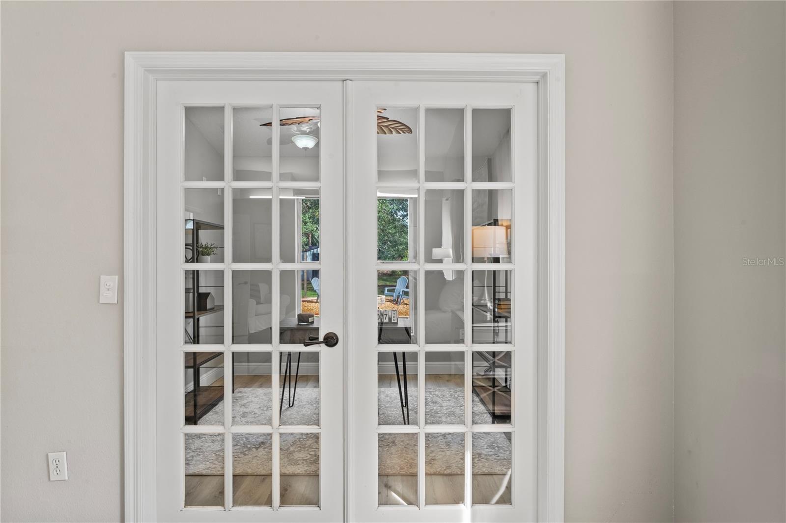 Colonial French Doors to office