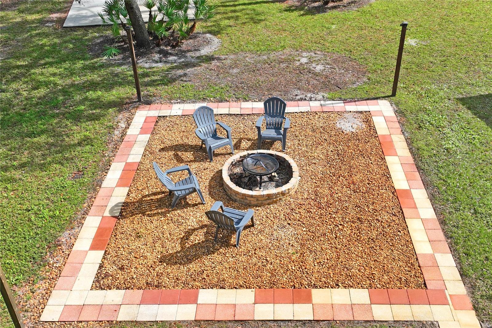 Birds eye view of Firepit