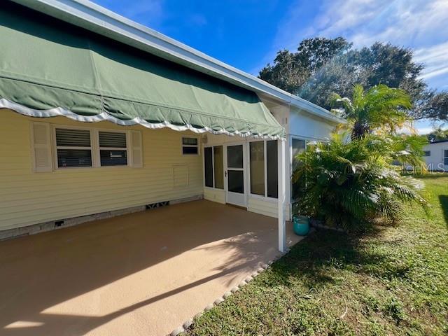 Awning cover for sun protection