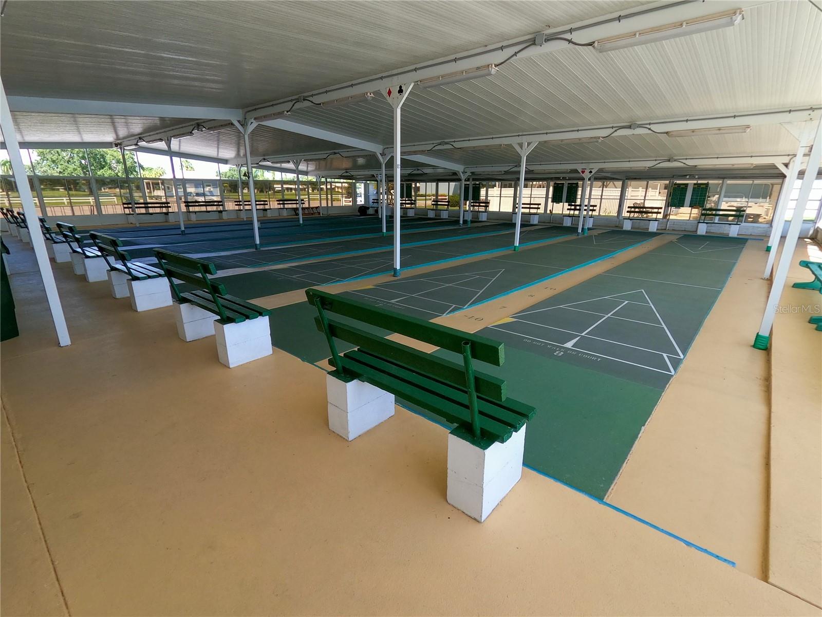 Covered Shuffleboard courts