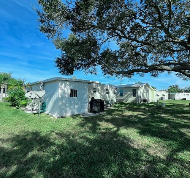 Rear yard on SW side