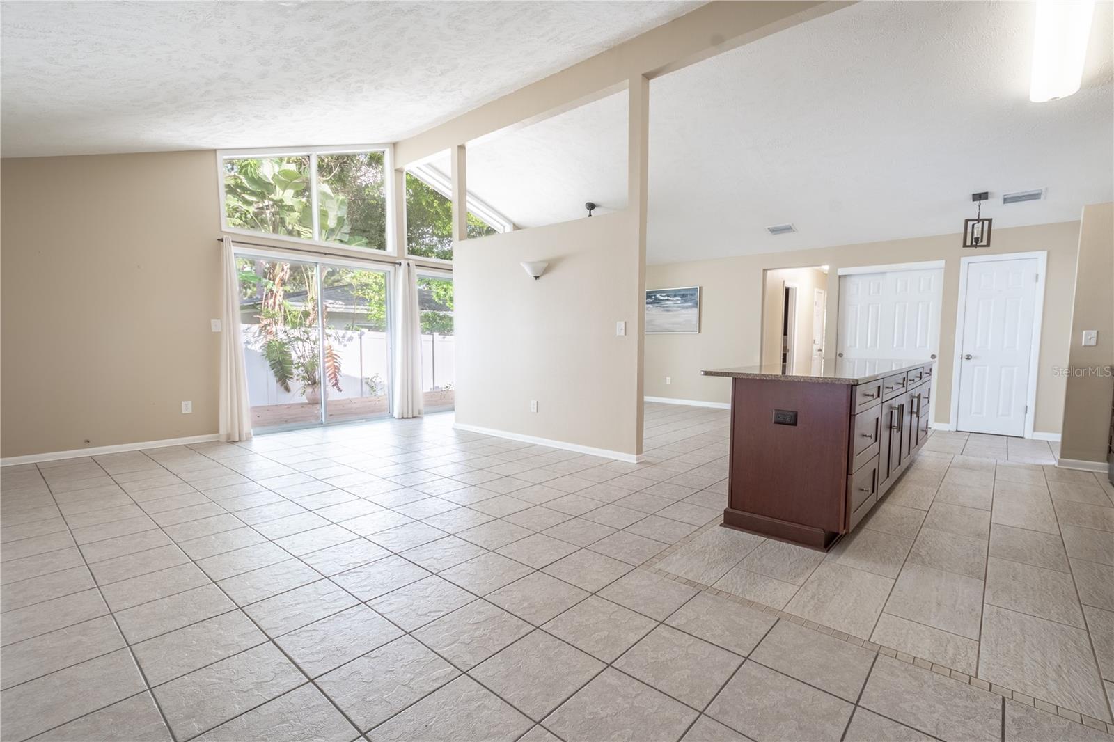 The open floor plan is ideal for entertaining or family gatherings.