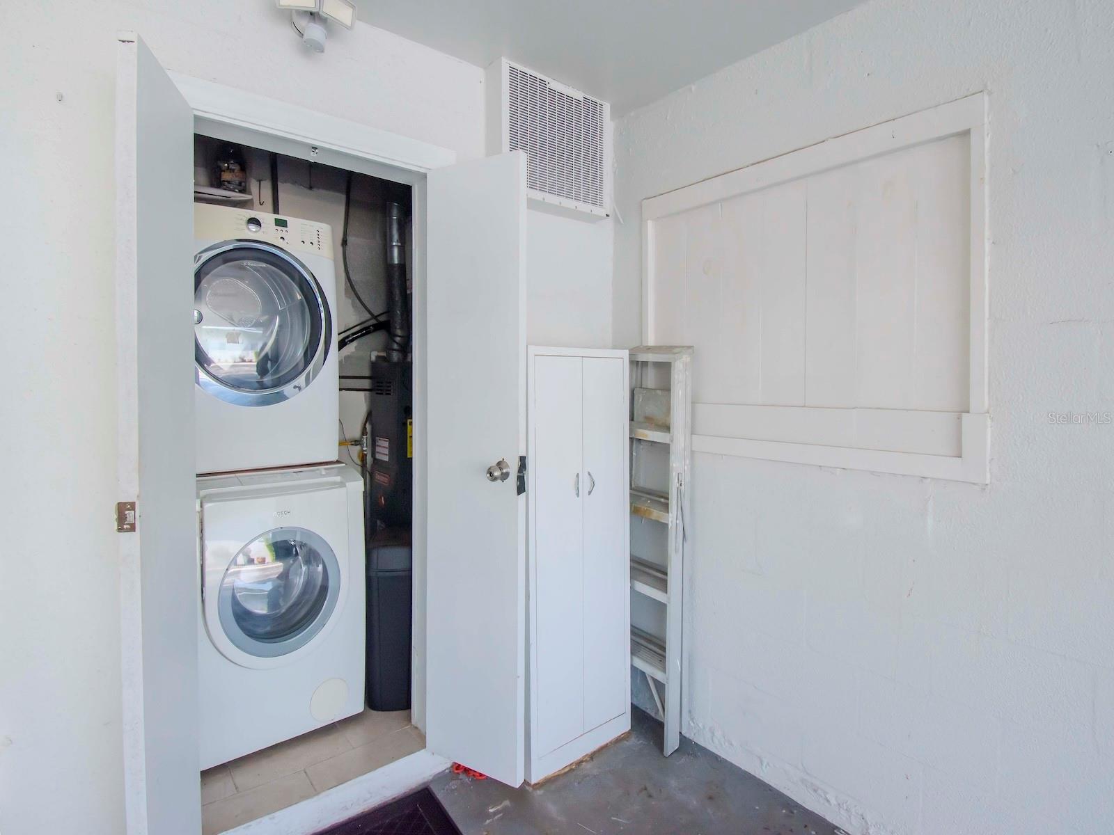 Laundry room in carport