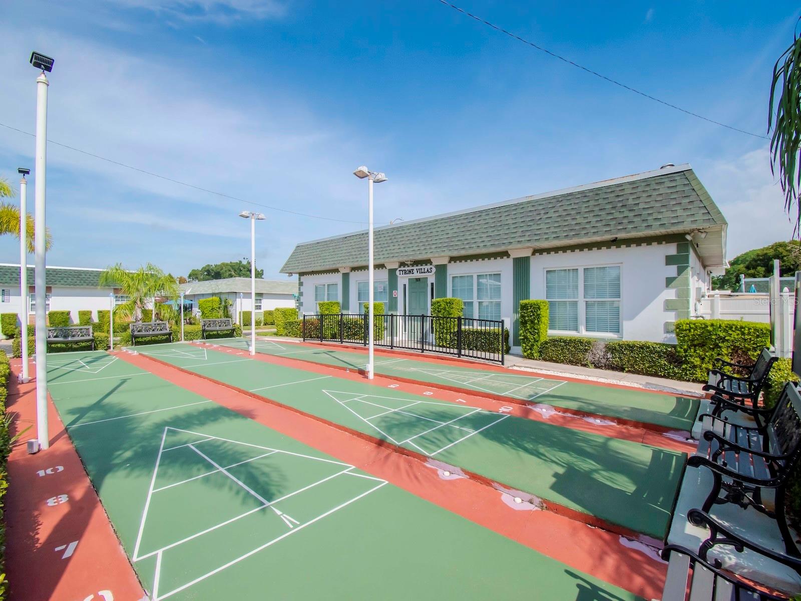 Shuffleboard Court and Clubhouse