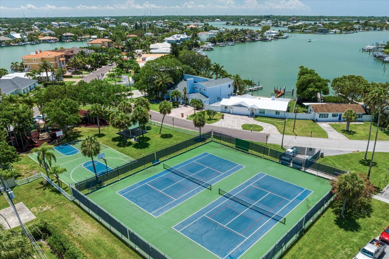 Tennis, playground, basketball, picleball and a dock for fishing!! All increases your rent potential!