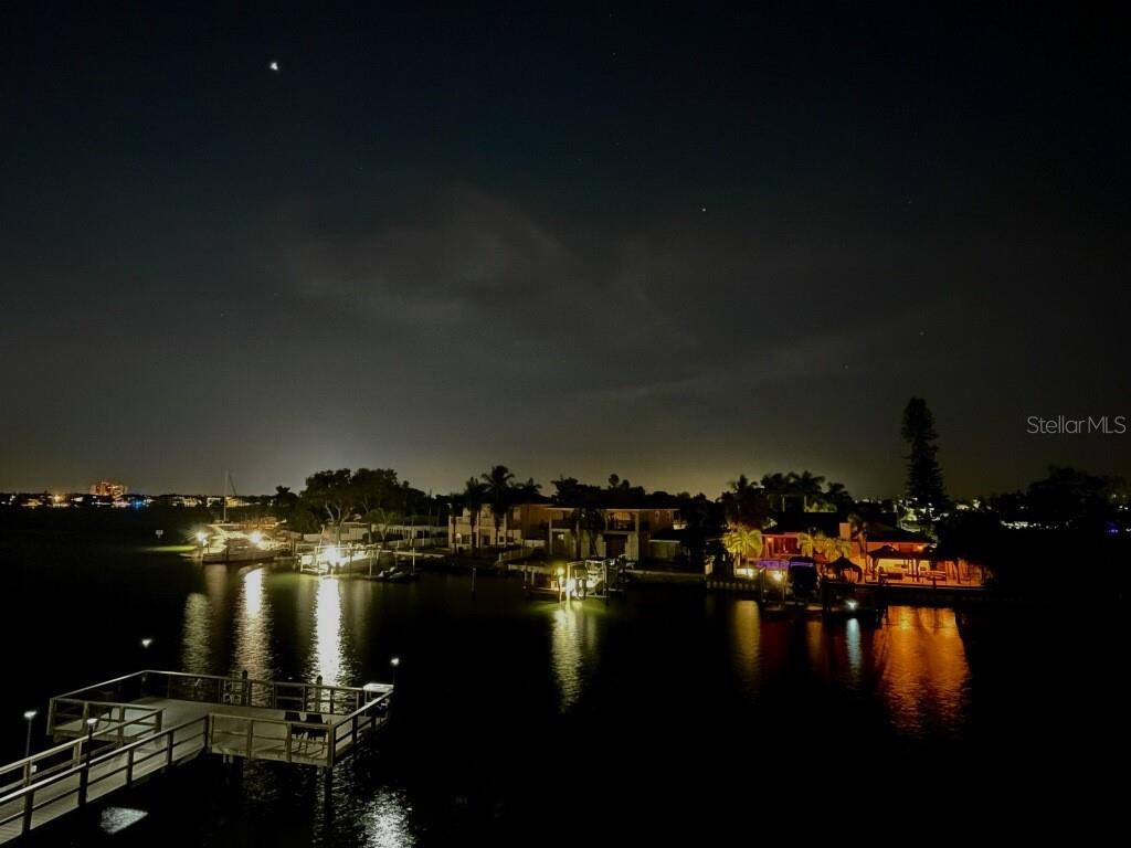 Pier at night.