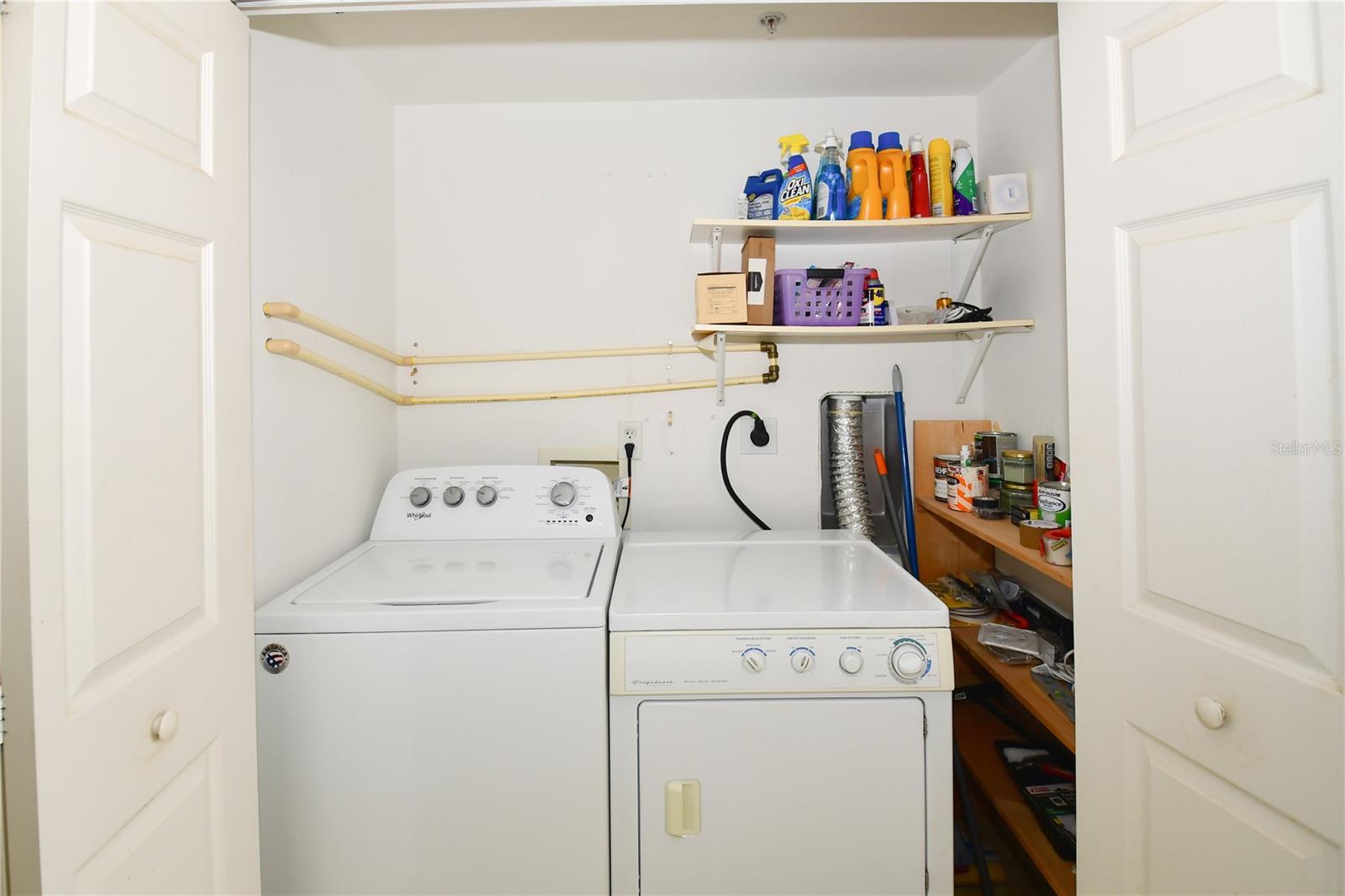 The Washer & Dryer are conveniently located.