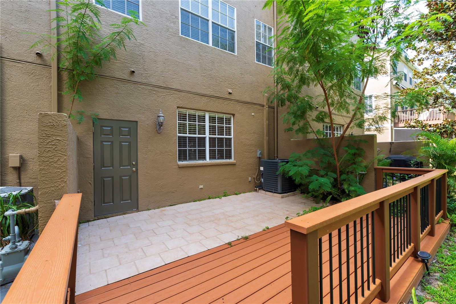 Rear patio and deck.