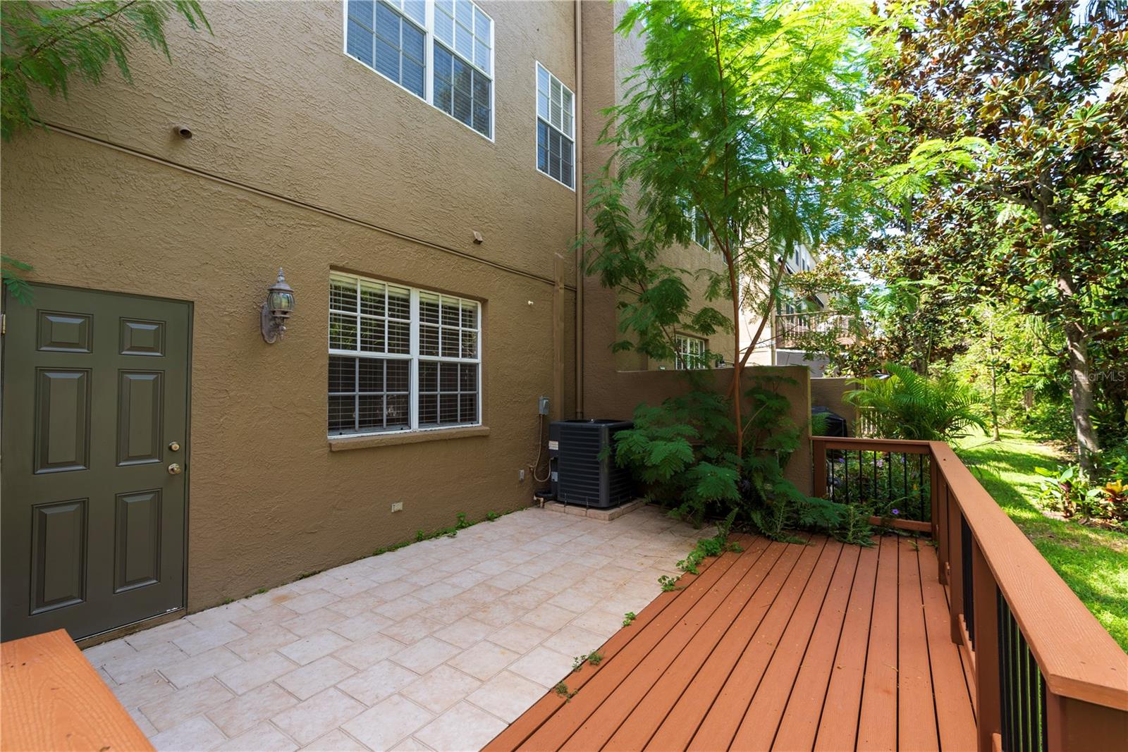 Rear patio and deck.