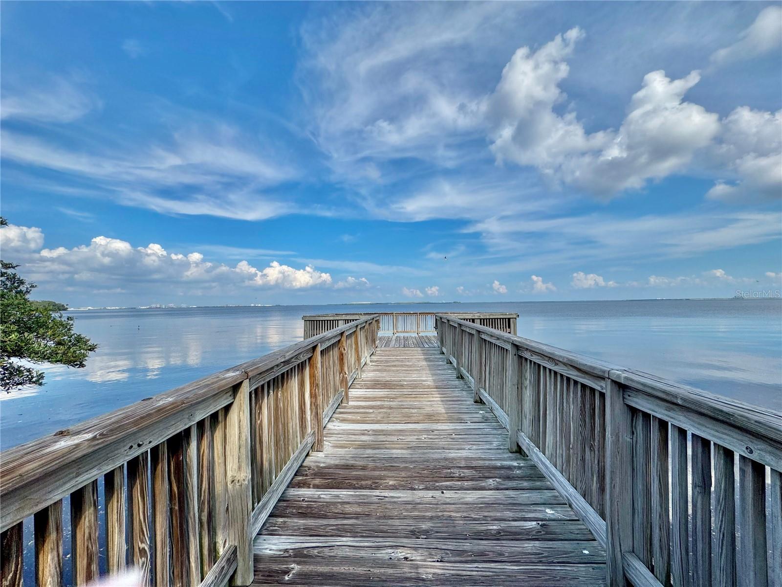 Community observation dock on Tampa Bay.